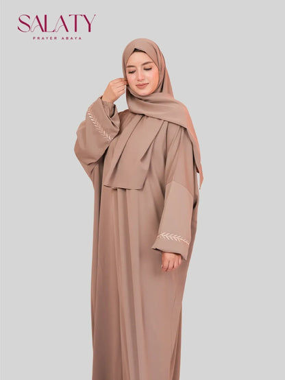 Abaya Brodée Beige