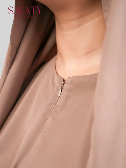 Abaya Brodée Beige